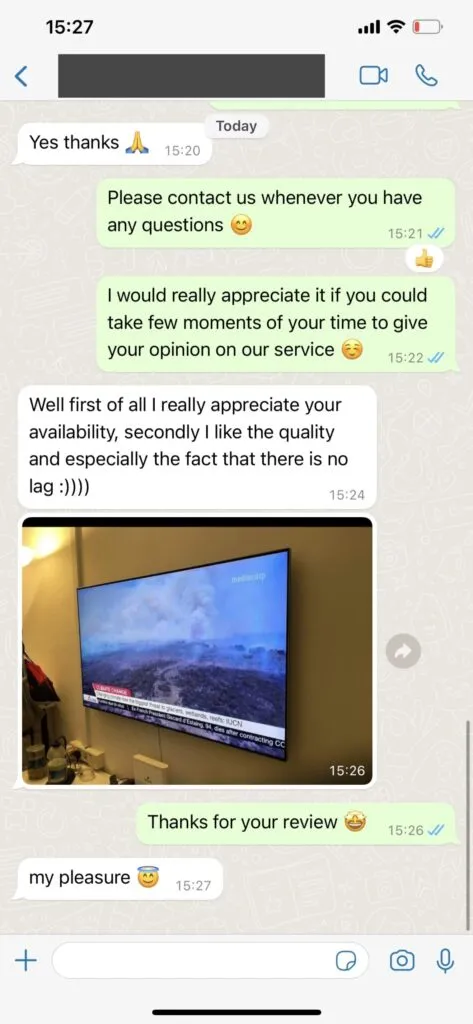 WhatsApp activation message screenshot 2 for Newdytv IPTV